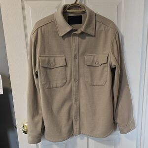 OAK + FORT Men's Beige Shirt Jacket